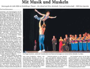 Jim&John in der Zeitung - Gebrüder Bühnenfeger, Akrobatikduo Showact Partnerakrobatik
