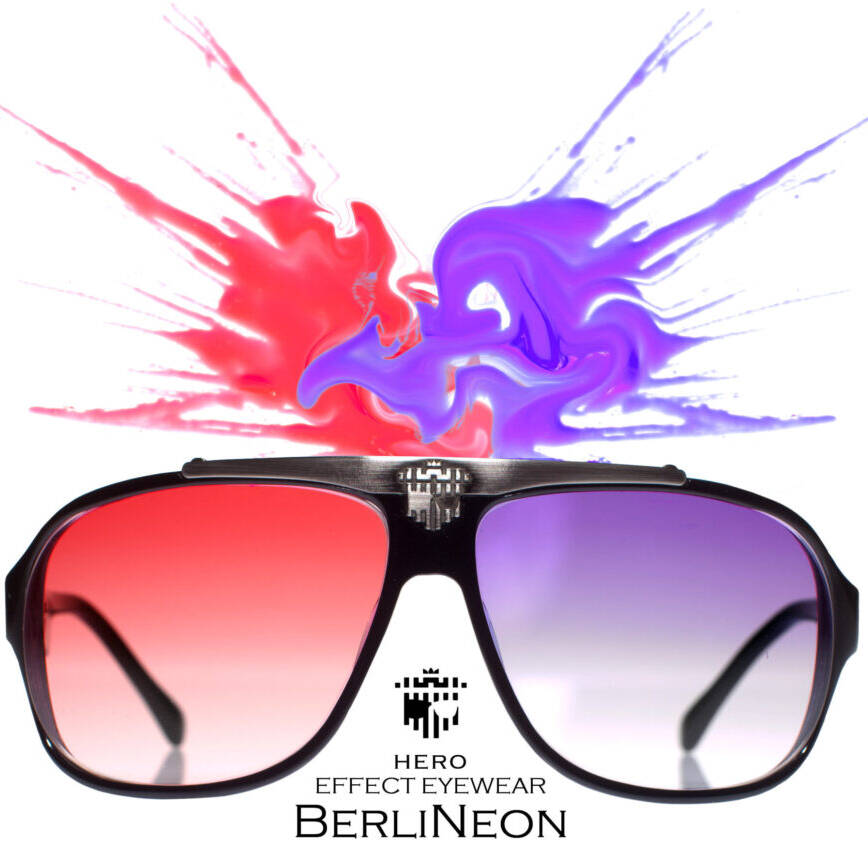BerliNeon Hero-Effect-Eyewear from Berlin with love. Magenta+Violet