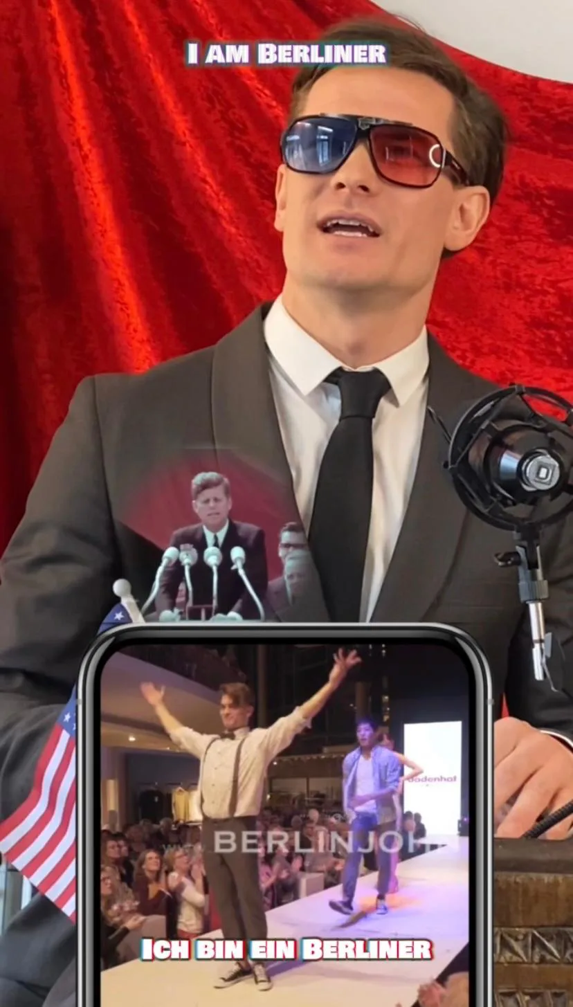 John F.Kenne die Leute Moderation Berlinjohn imitator